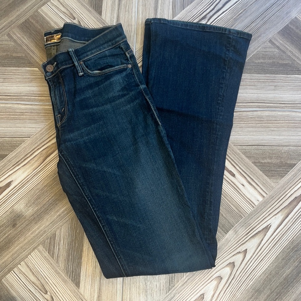 MOTHER DISTRESSED BOOTCUT JEANS